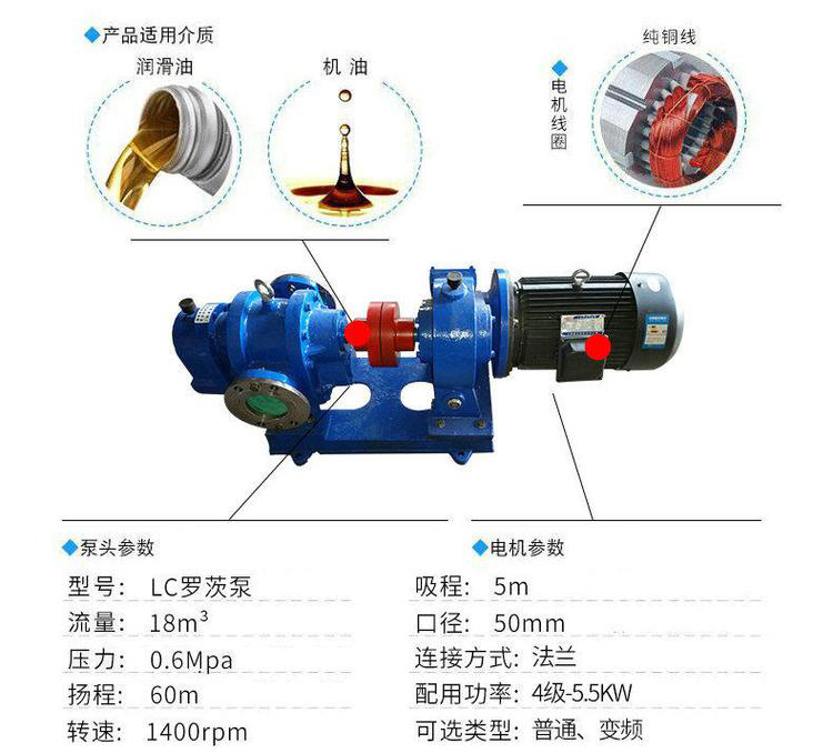 C羅茨泵泵頭電機參數(shù)